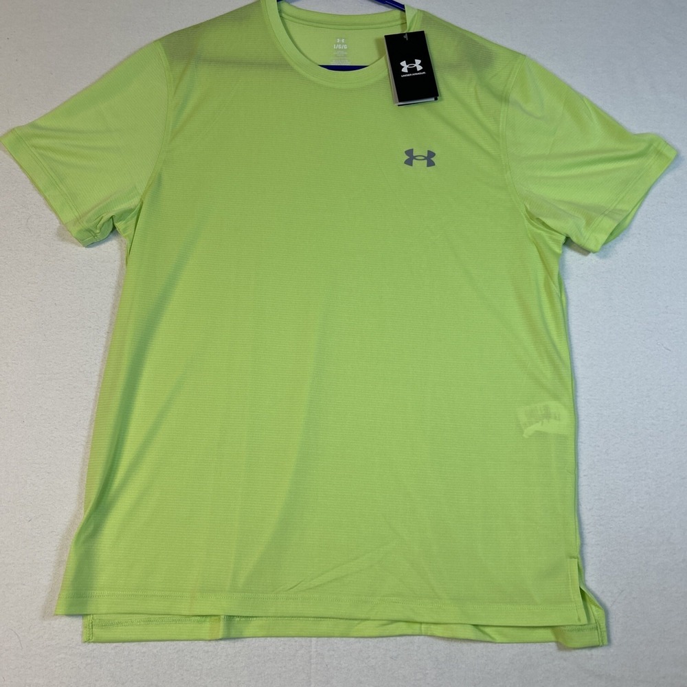 Under Armour Launch Tshirt Men’s Large Short Sleeve 1382582-304 Green